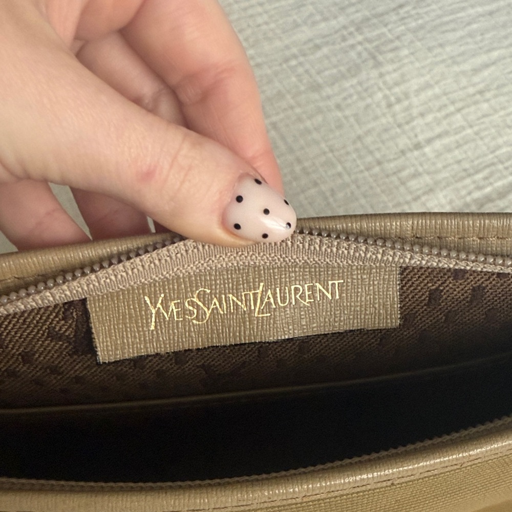 Vintage YSL Tan Clutch - Picture 9 of 12
